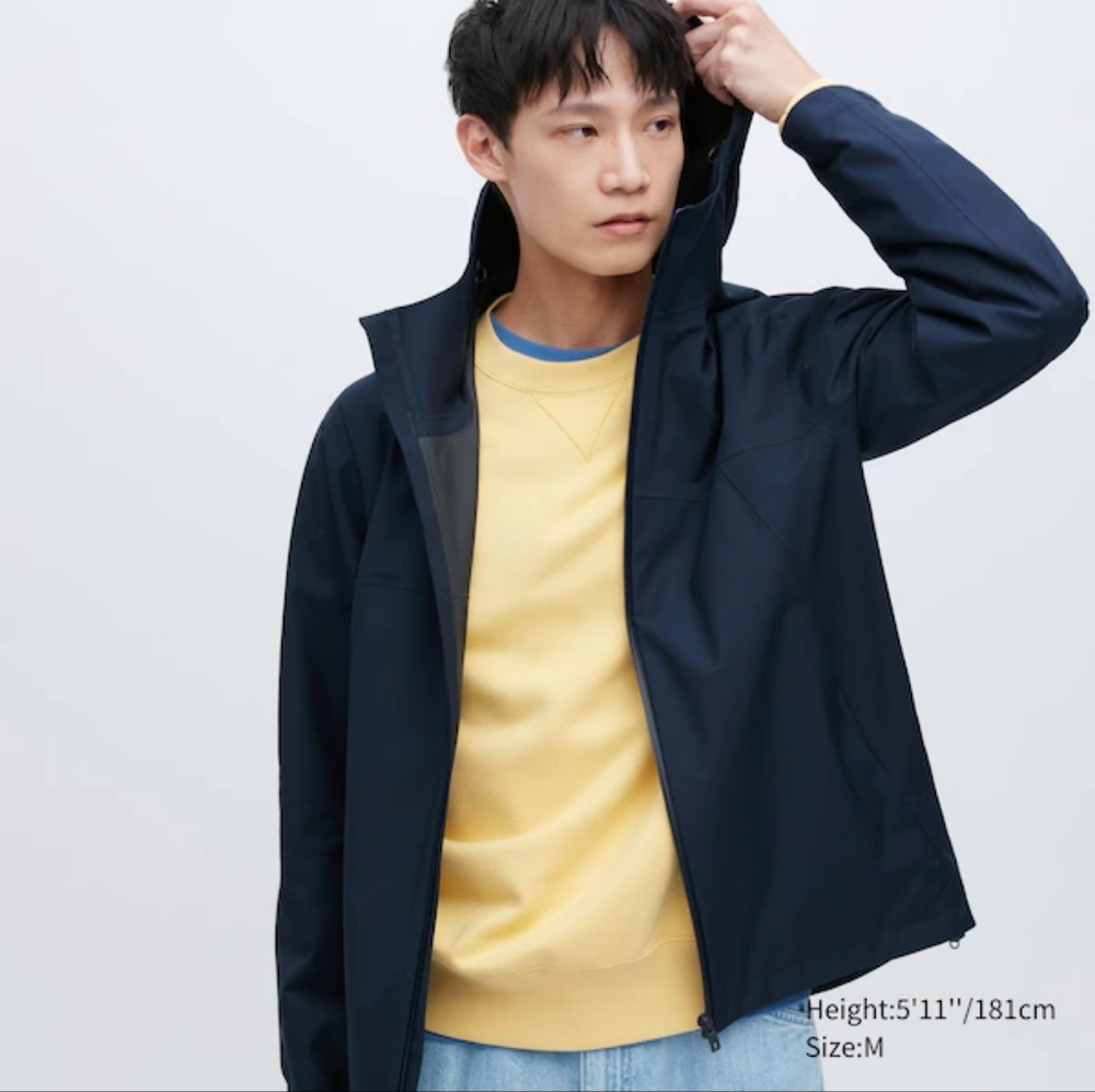 Uniqlo BLOCKTECH Parka Navy M